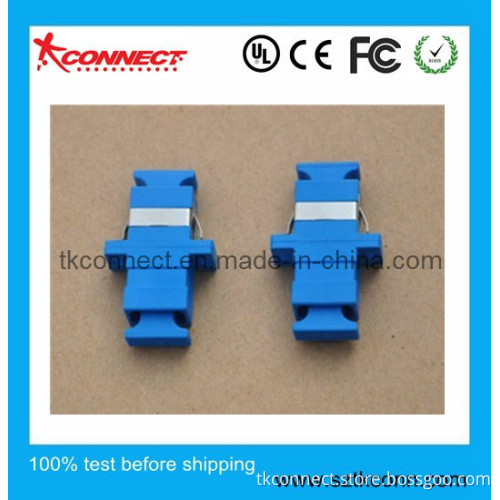 SC Simplex Fiber Optic Adapter with Blue Cap